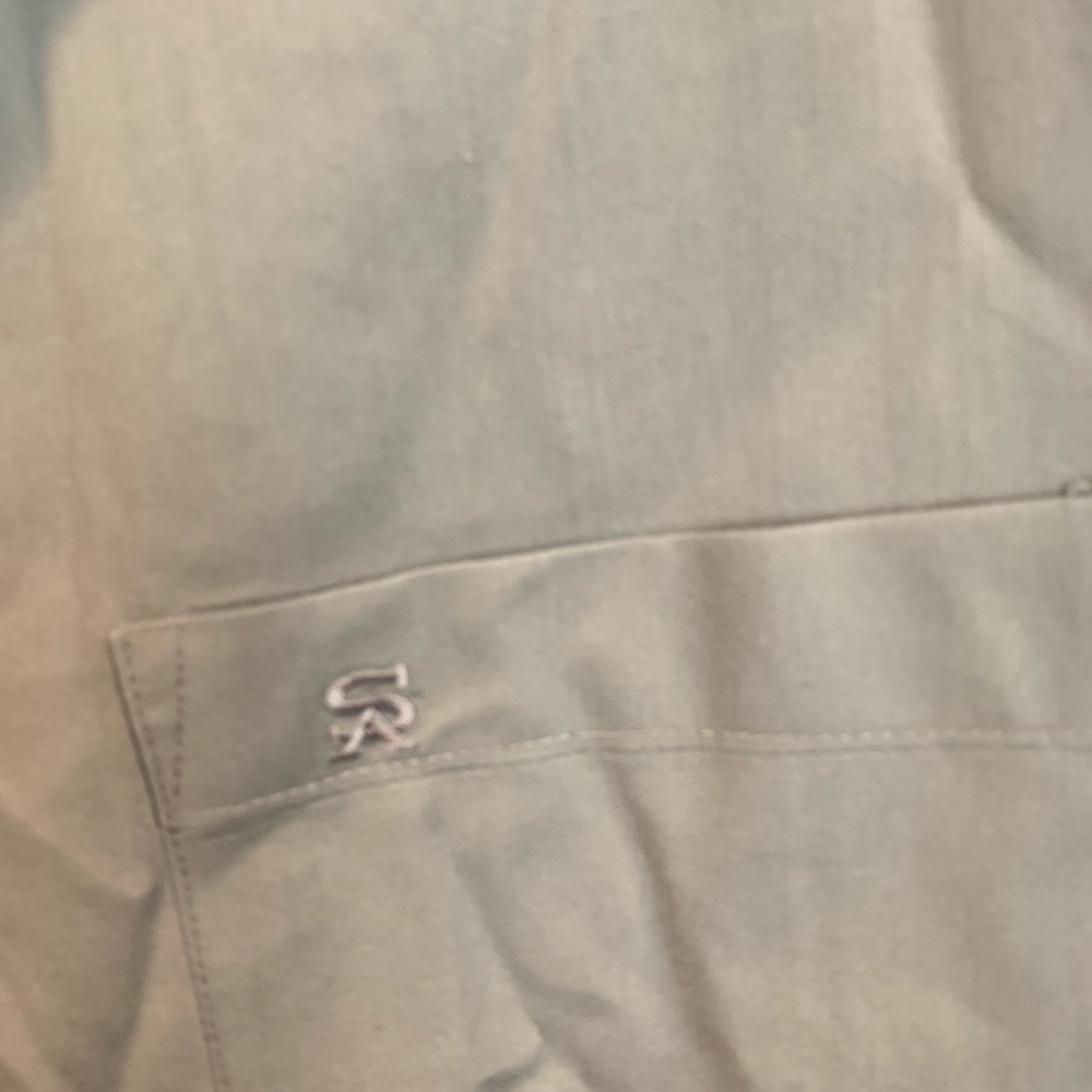 Stacy Adams grey solid button down - Picture 2 of 5